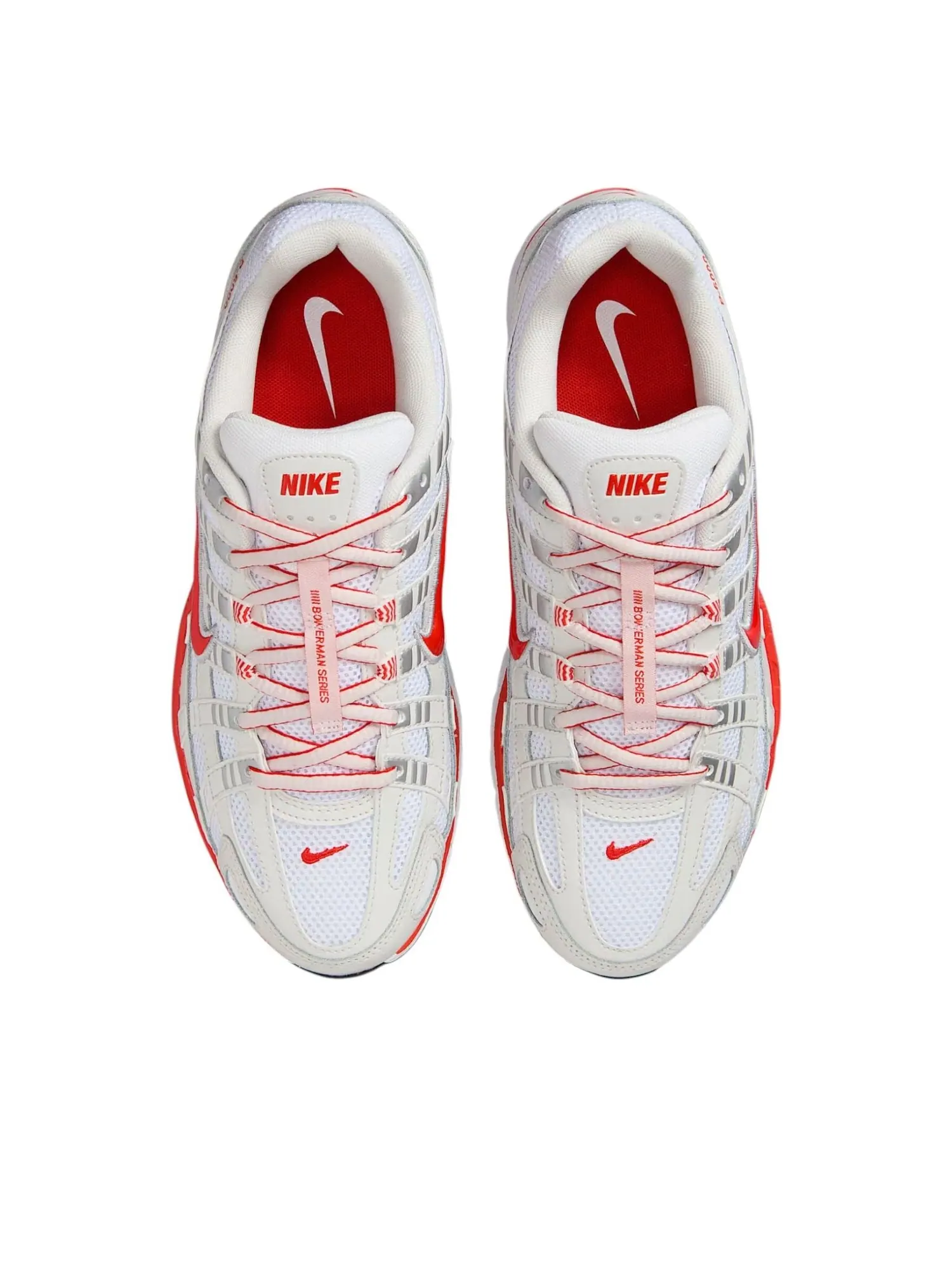 Кроссовки (WMNS) Nike P-6000 'White Platinum Tint Picante Red' — изображение 2 из 6, серебряный