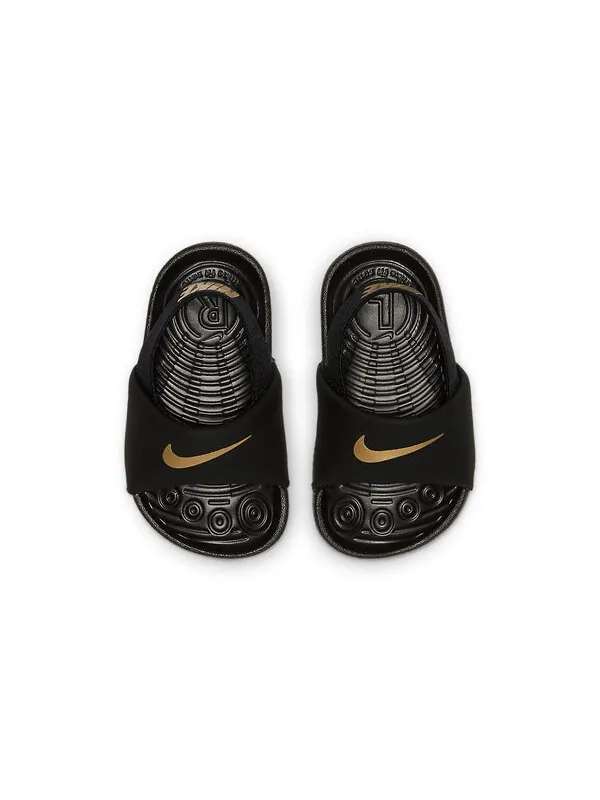 Тапочки kawa slide 'black metallic gold' Nike — изображение 3 из 4, черный/золотистый