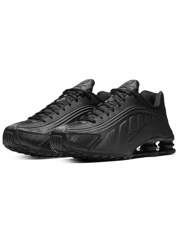 Кроссовки shox r4 'triple black' Nike — изображение 3 из 4, черный