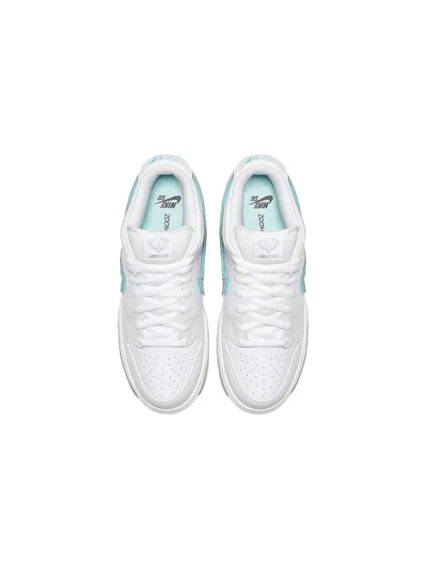 Кроссовки x diamond supply co. sb dunk low pro Nike — изображение 3 из 4, белый/серебристый