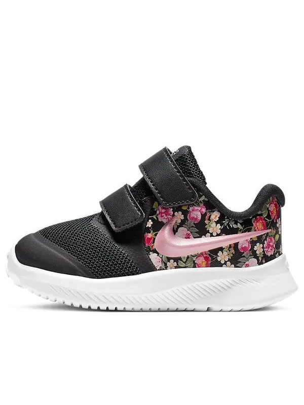Кроссовки star runner 2 винтажные цветочные на липучке Nike — изображение 1 из 3, черный/розовый