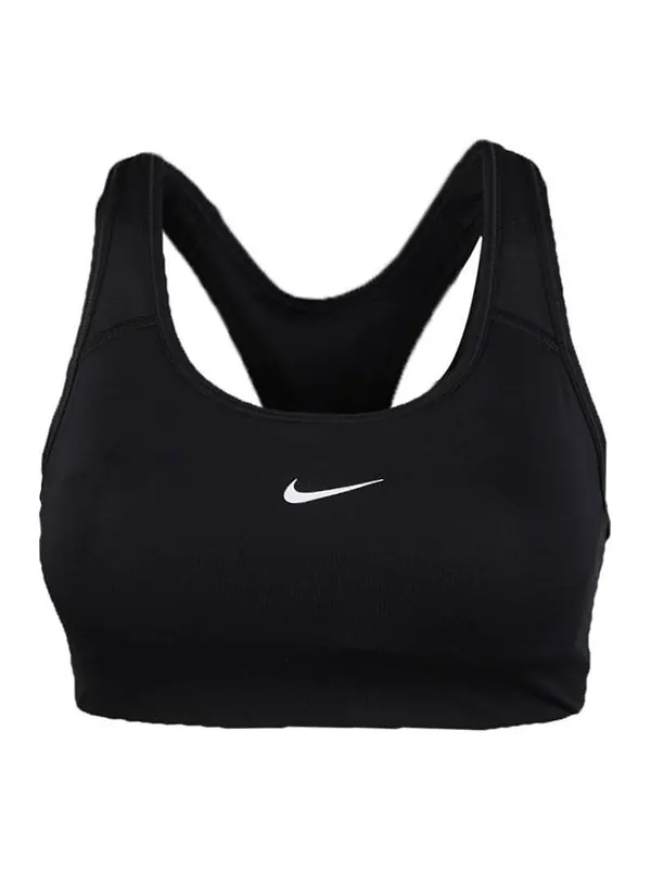 Кроссовки swoosh medium-support 1-piece pad sports bra Nike — изображение 1 из 3, черный