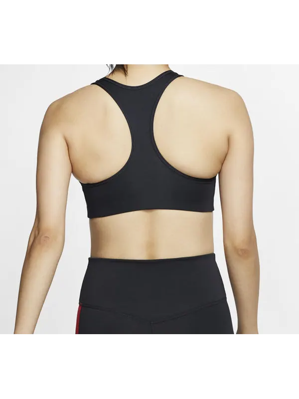 Кроссовки swoosh medium-support 1-piece pad sports bra Nike — изображение 3 из 3, черный