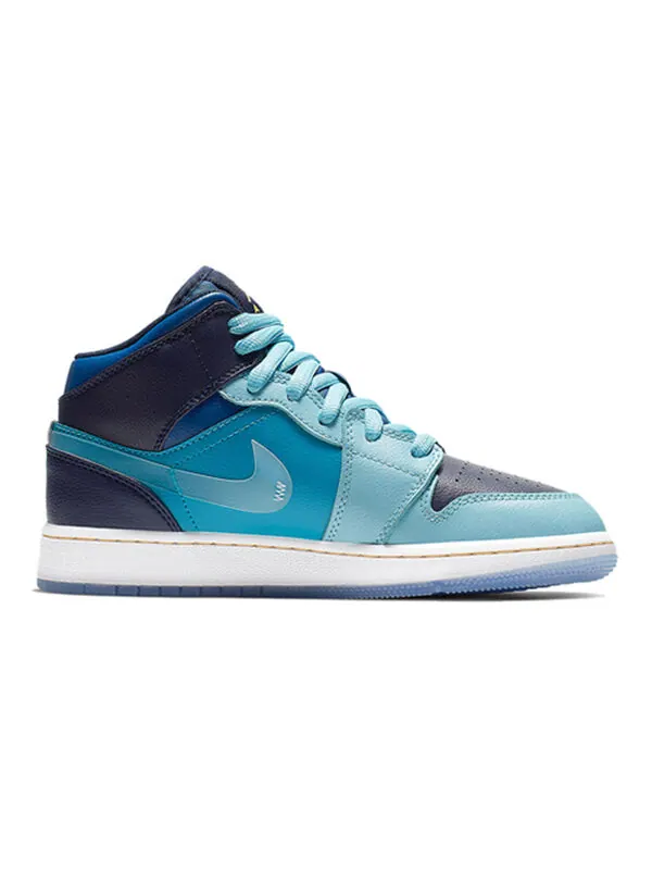 Кроссовки 1 средние Air Jordan — изображение 2 из 4, синий/-синий