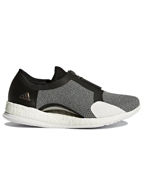 Кроссовки (WMNS) adidas PureBoost X Trainer Zip 'Black Silver Metallic' — изображение 2 из 4, серый