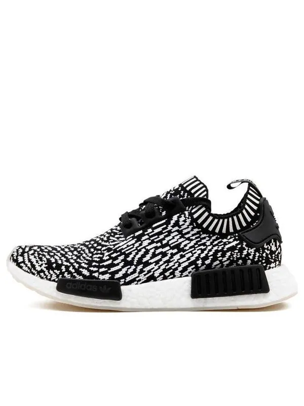 Кроссовки nmd_r1 primeknit Adidas — изображение 1 из 4, черный/белый