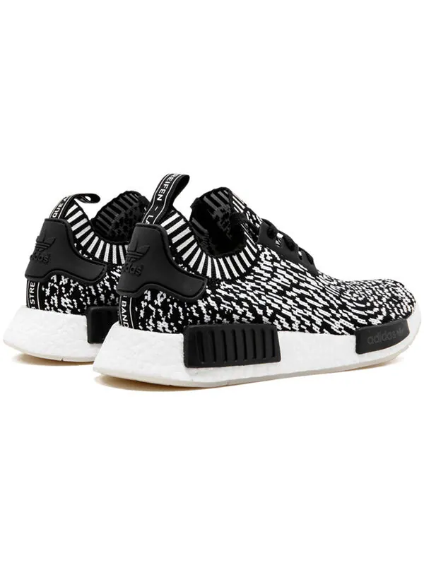 Кроссовки nmd_r1 primeknit Adidas — изображение 3 из 4, черный/белый