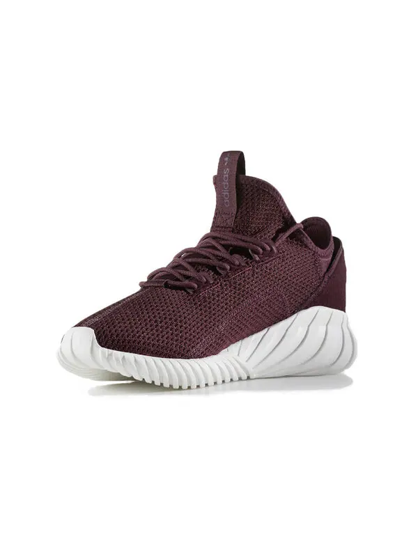 Кроссовки трубчатые doom носок primeknit Adidas — изображение 2 из 4, темный бордовый/белый