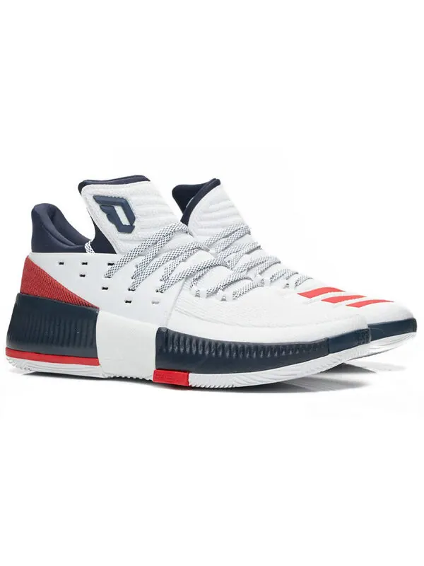 Кроссовки дама лиллард 3 Adidas — изображение 2 из 4, белый/синий/красный