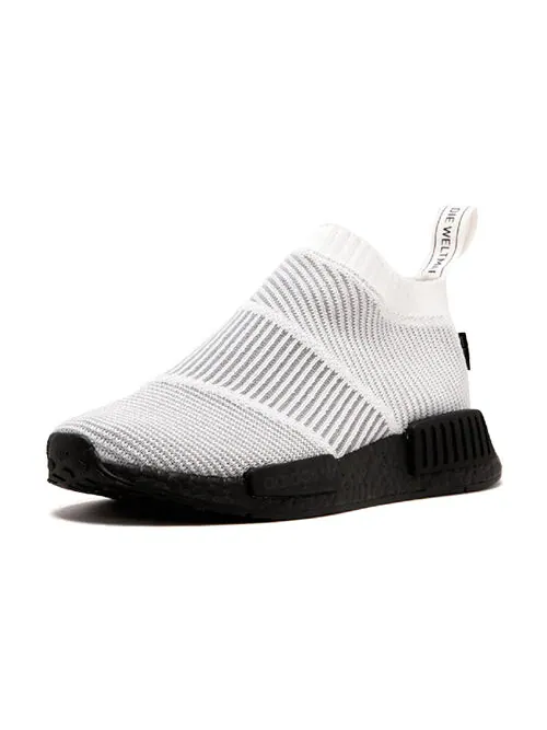 Кроссовки nmd_cs1 primeknit Adidas — изображение 3 из 4, белый/черный