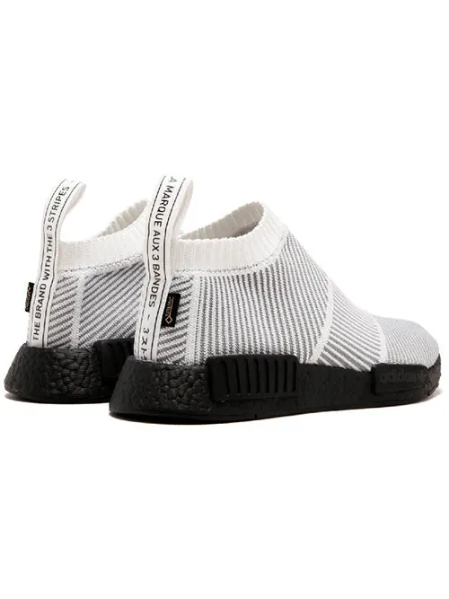 Кроссовки nmd_cs1 primeknit Adidas — изображение 4 из 4, белый/черный