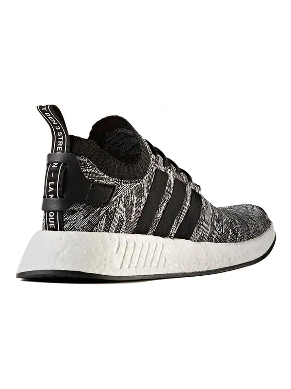Кроссовки nmd_r2 primeknit Adidas — изображение 4 из 4, черный/белый