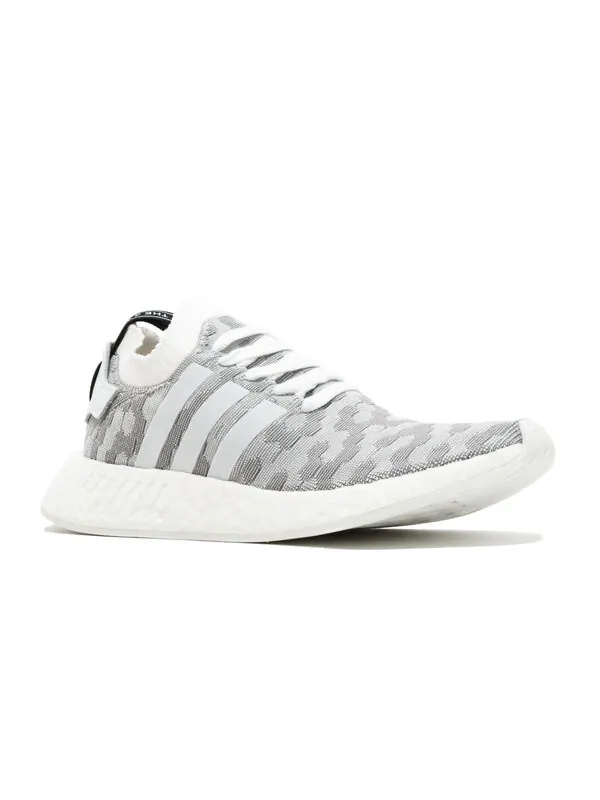 Кроссовки nmd_r2 primeknit Adidas — изображение 2 из 4, белый/черный