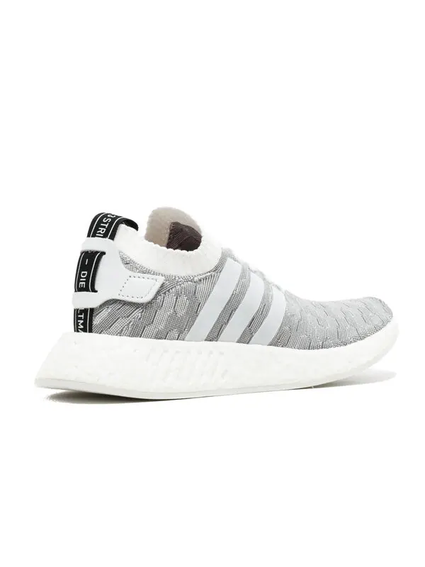 Кроссовки nmd_r2 primeknit Adidas — изображение 3 из 4, белый/черный