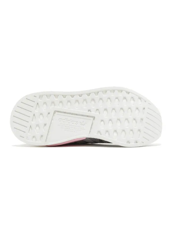 Кроссовки nmd_r2 primeknit Adidas — изображение 4 из 4, белый/черный