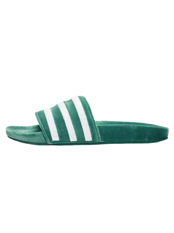 Тапочки adilette 'green white' Adidas — изображение 2 из 4, зеленый/белый