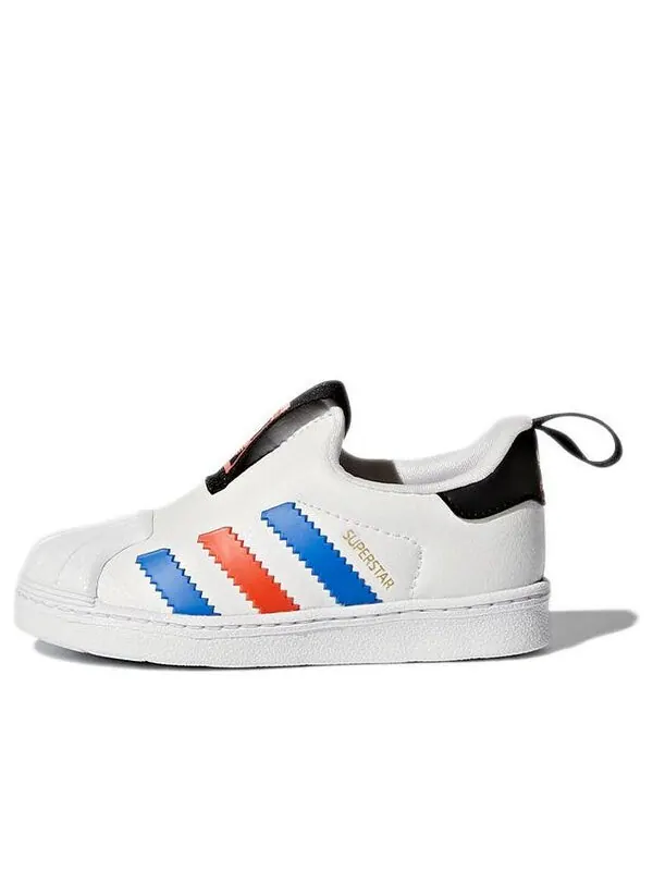 Кроссовки оригинальные superstar зима 360 л Adidas — изображение 1 из 4, белый/синий/красный