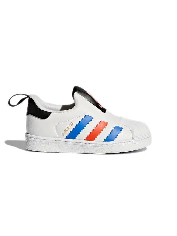 Кроссовки оригинальные superstar зима 360 л Adidas — изображение 2 из 4, белый/синий/красный