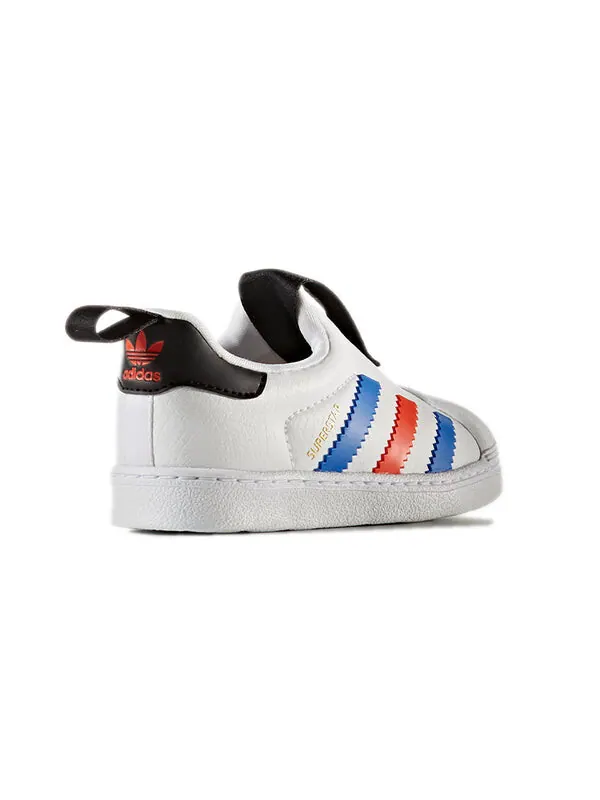 Кроссовки оригинальные superstar зима 360 л Adidas — изображение 4 из 4, белый/синий/красный