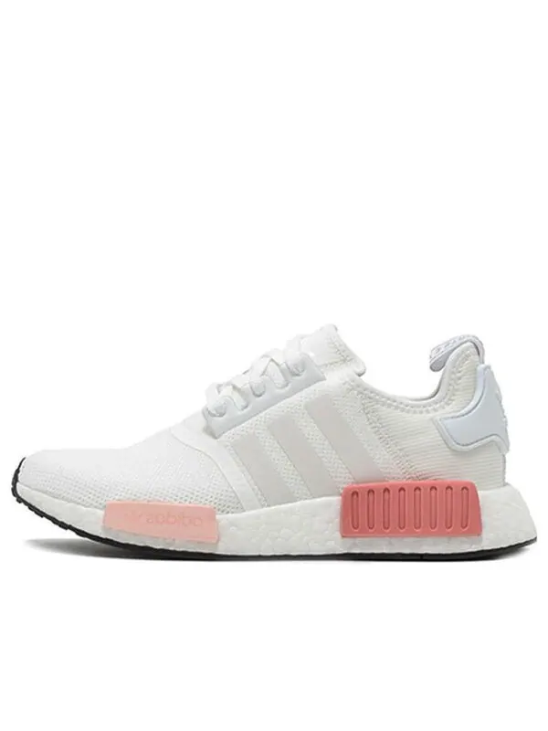 Кроссовки nmd_r1 Adidas — изображение 1 из 4, белый/розовый
