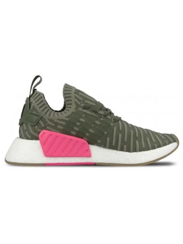 Кроссовки nmd_r2 primeknit 'japan khaki green' Adidas — изображение 2 из 3, розовый