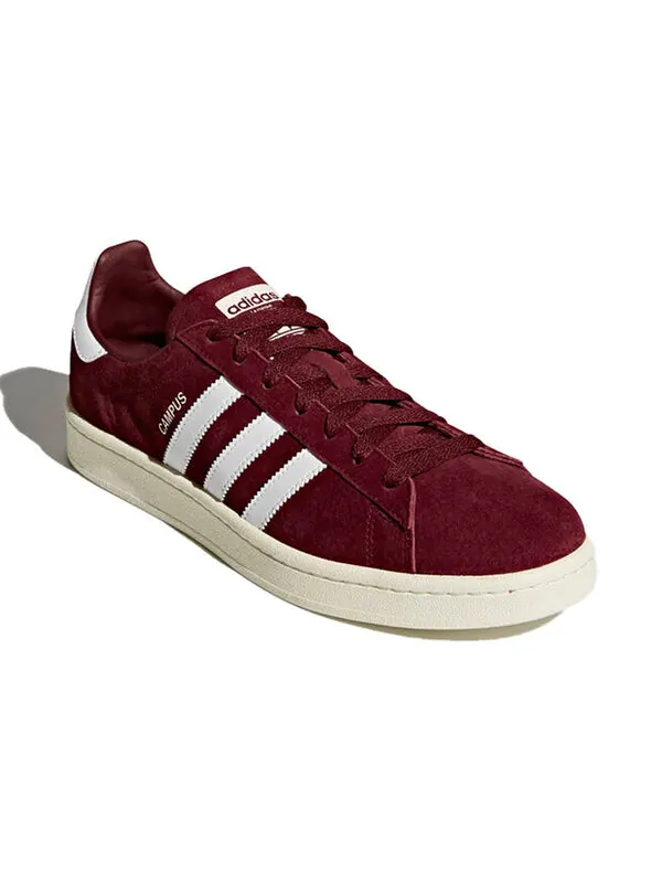 Кроссовки кампус Adidas — изображение 2 из 4, винный красный/белый
