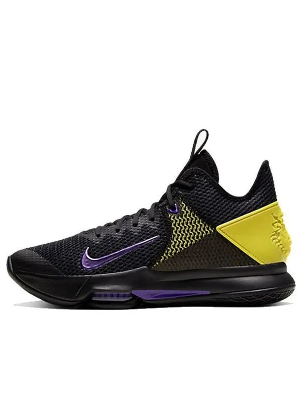 Кроссовки lebron witness 4 ep 'lakers black' Nike — изображение 1 из 4, черный/фиолетовый