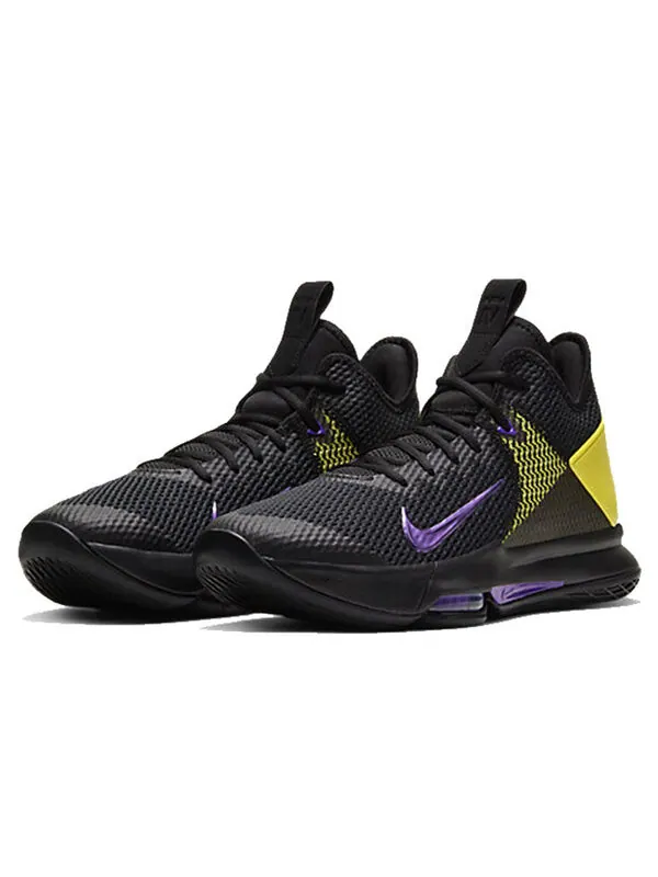Кроссовки lebron witness 4 ep 'lakers black' Nike — изображение 3 из 4, черный/фиолетовый
