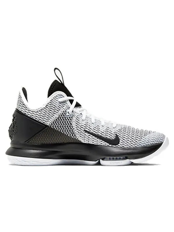 Кроссовки lebron witness 4 ep 'white black' Nike — изображение 2 из 4, черный белый