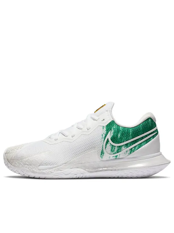 Кроссовки court air zoom vapor cage 4 'white clover' Nike — изображение 1 из 4, белый/зеленый