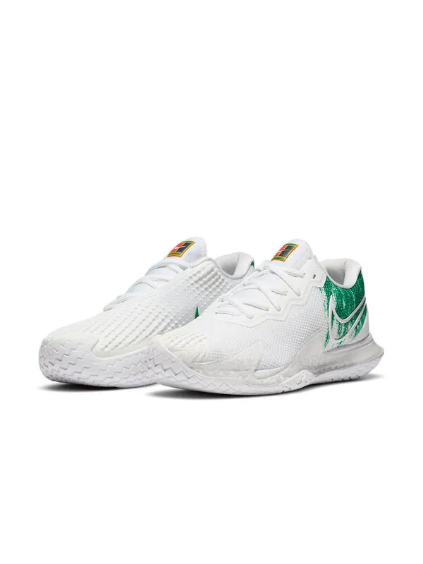 Кроссовки court air zoom vapor cage 4 'white clover' Nike — изображение 3 из 4, белый/зеленый