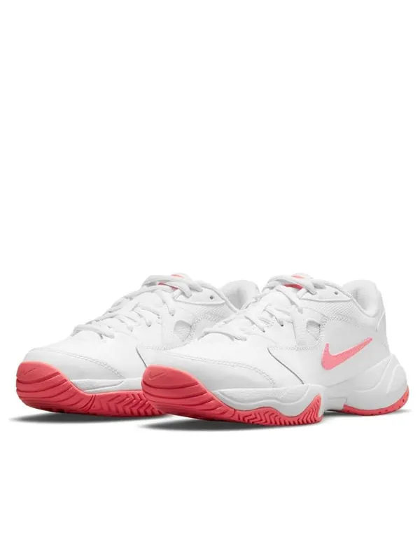 Кроссовки court jr. lite 2 low-top tennis shoes pink/white Nike — изображение 3 из 4, белый/розовый
