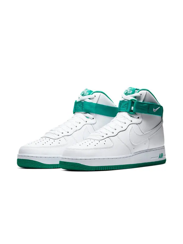 Кроссовки air force 1 высокие Nike — изображение 3 из 4, белый/зеленый