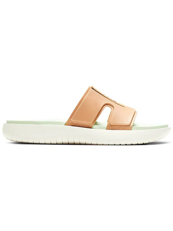 Тапочки jordan hydro 8 slide 'khaki white' Nike — изображение 2 из 4, бежевый/красный