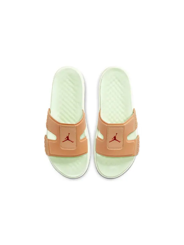 Тапочки jordan hydro 8 slide 'khaki white' Nike — изображение 3 из 4, бежевый/красный