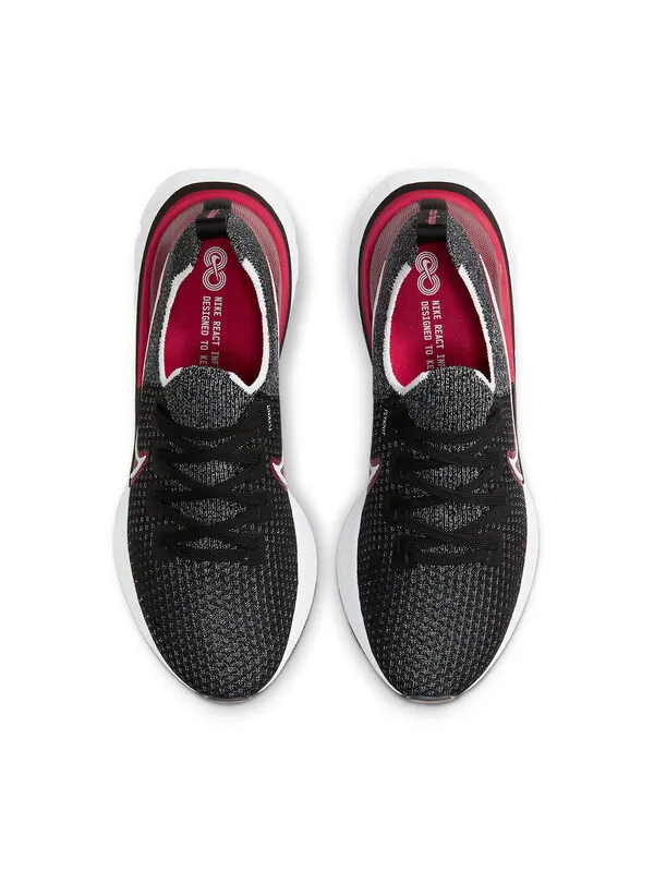 Кроссовки React Infinity Run Flyknit Nike — изображение 4 из 4, черный/красный