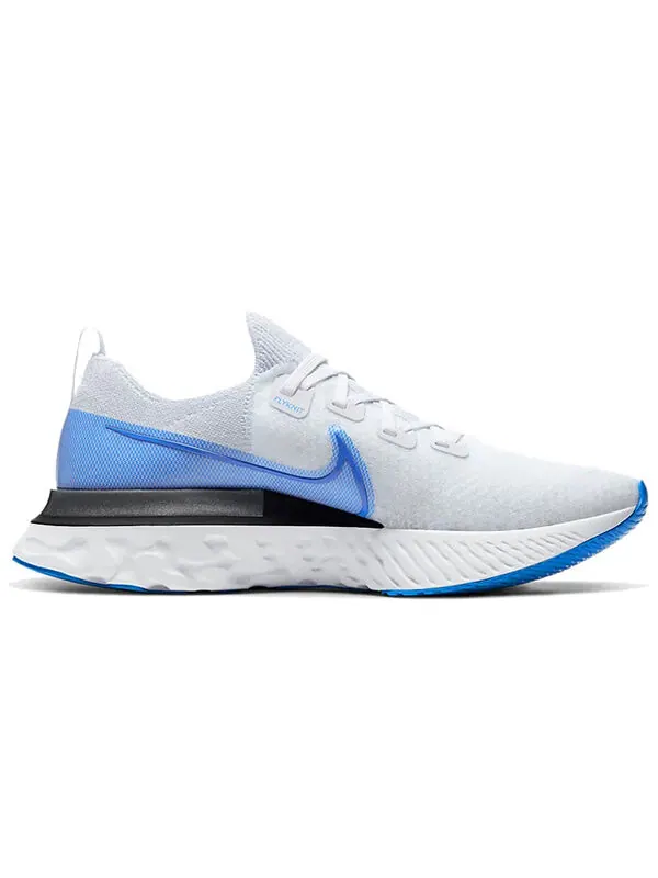 Кроссовки React Infinity Run Flyknit Nike — изображение 2 из 4, белый/платиновый/синий