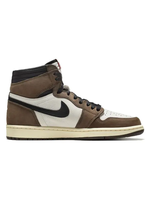 Кроссовки 1 retro high og x travis scott 'mocha' Air Jordan — изображение 2 из 4, черный-темный-красный