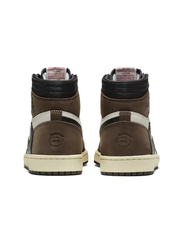 Кроссовки 1 retro high og x travis scott 'mocha' Air Jordan — изображение 4 из 4, черный-темный-красный