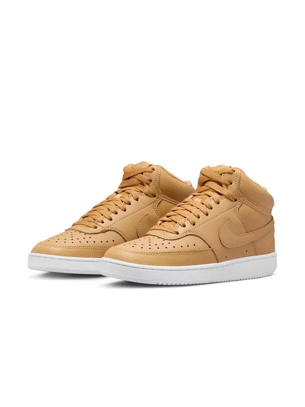 Кроссовки court vision mid wheat Nike — изображение 3 из 4, коричневый