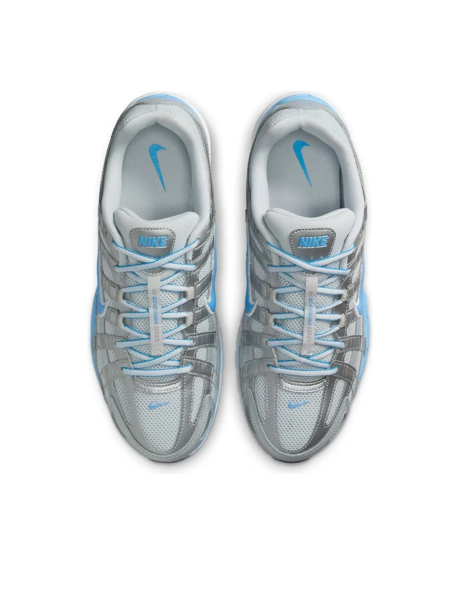 Кроссовки Nike P-6000 'Metallic Platinum University Blue' — изображение 2 из 6, серый
