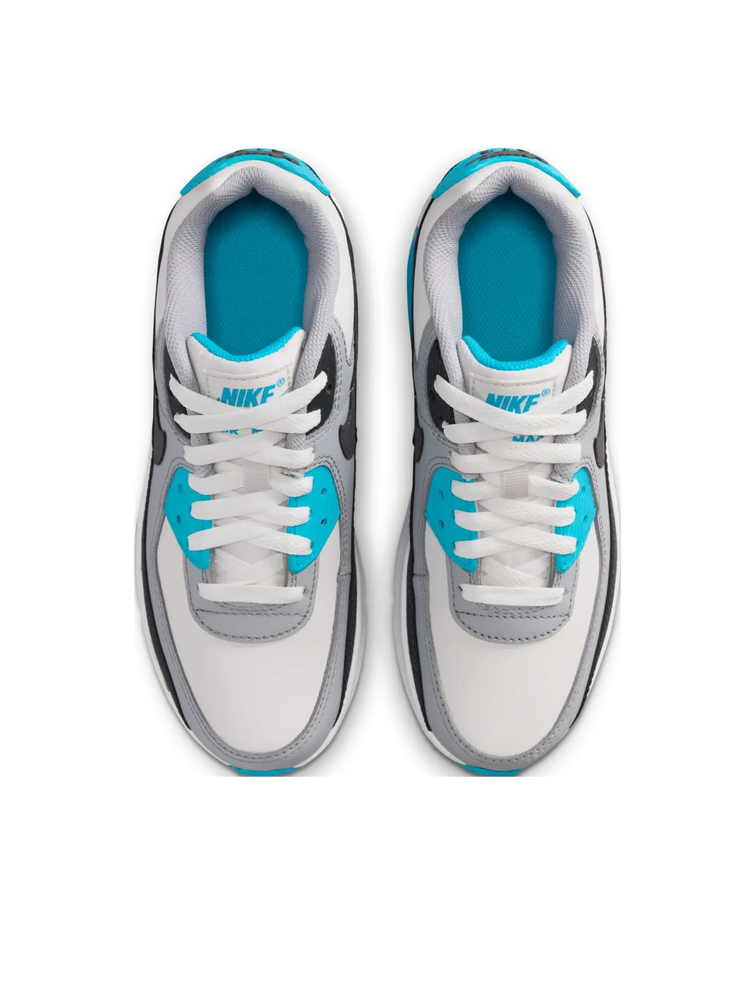 Кроссовки (GS) Nike Air Max 90 LTR 'Platinum Tint Blue Lightning' — изображение 2 из 6, серый
