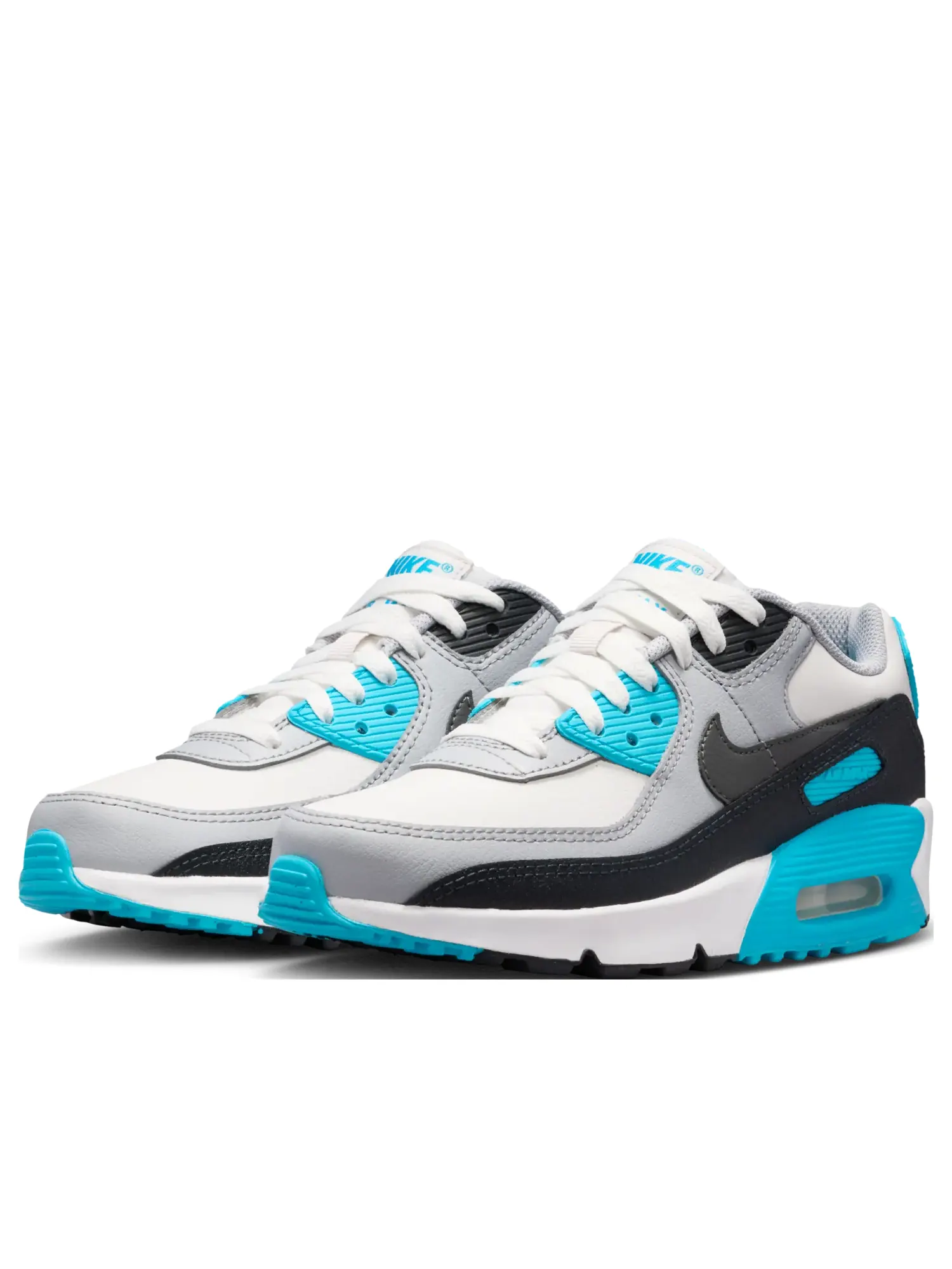 Кроссовки (GS) Nike Air Max 90 LTR 'Platinum Tint Blue Lightning' — изображение 4 из 6, серый