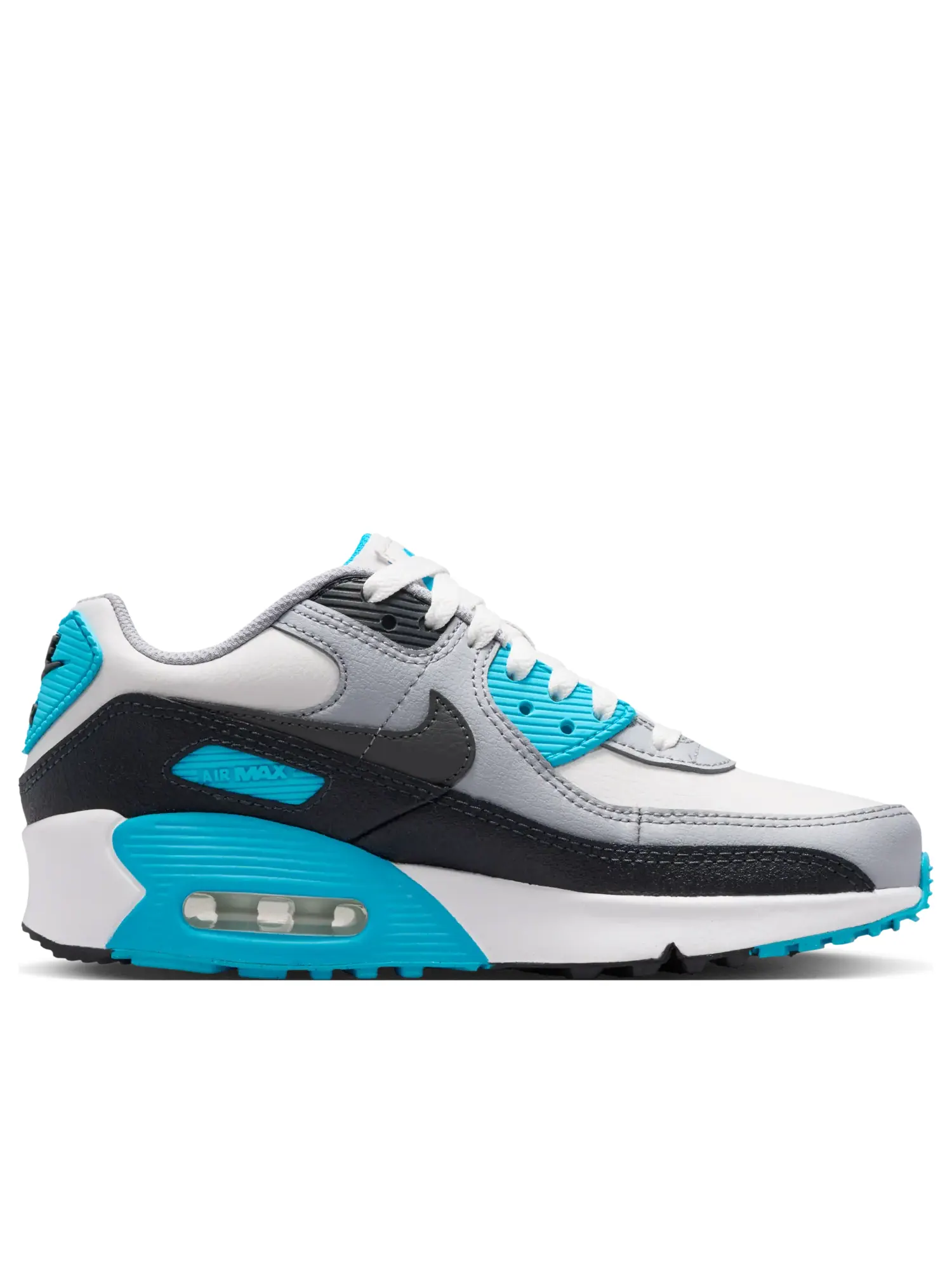 Кроссовки (GS) Nike Air Max 90 LTR 'Platinum Tint Blue Lightning' — изображение 6 из 6, серый