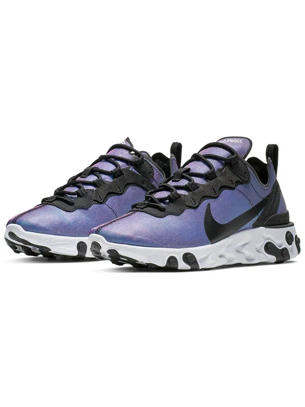 Кроссовки react element 55 премиум Nike — изображение 3 из 4, черный--белый