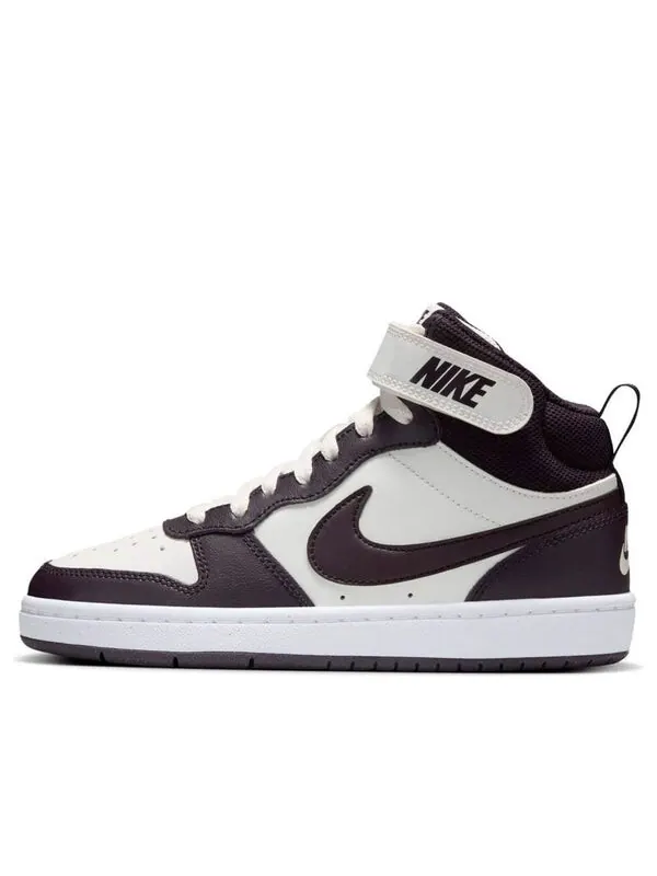 Кроссовки court borough mid 2 'white burgundy' Nike — изображение 1 из 4, белый/бордовый