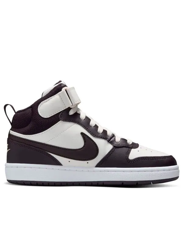 Кроссовки court borough mid 2 'white burgundy' Nike — изображение 2 из 4, белый/бордовый