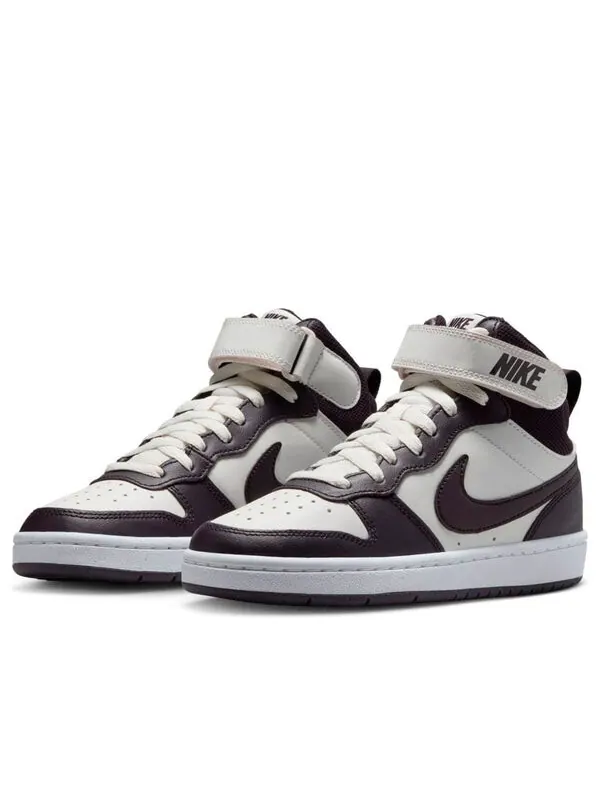 Кроссовки court borough mid 2 'white burgundy' Nike — изображение 3 из 4, белый/бордовый