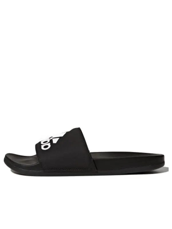Тапочки adilette cloudfoam plus slides 'core black' Adidas — изображение 1 из 4, черный