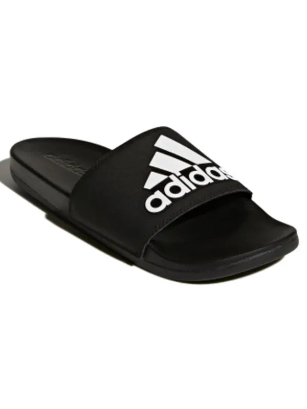 Тапочки adilette cloudfoam plus slides 'core black' Adidas — изображение 2 из 4, черный